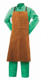 STEINER Welding Apron: Bib Apron, 42 in Lg, Brown, Cowhide, 3 oz/sq ft Fabric Wt, Adj Buckle