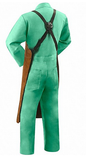 STEINER Welding Apron: Bib Apron, 42 in Lg, Brown, Cowhide, 3 oz/sq ft Fabric Wt, Adj Buckle #92166
