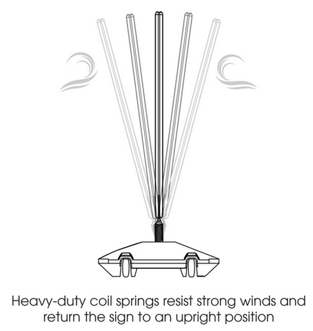 WindPro Black Frame Black Water Base Sidewalk Sign Select A Size