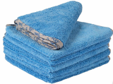 16 "x 16" Buff™ Detail 400 Microfiber Towel - 6 Pack Blue