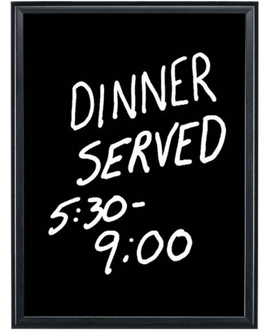 16×22 Write On Board Dry Wipe Black Aluminum Frame Black Surface