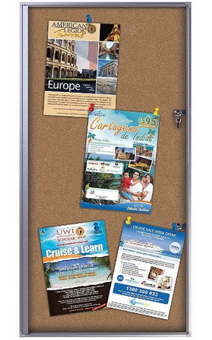 6x(8.5×11) Cork Office Board Aluminum Frame Indoor Use
