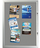 9x(8.5×11) Gray Felt Enclosed Bulletin Board Outdoor Use