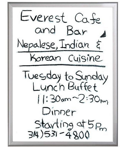 18×24 Write On Board Dry Wipe Aluminum Frame, White Surface