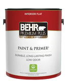 BEHR PREMIUM PLUS 1 Gal. Caicos Turquoise Flat Low Odor Interior Paint & Primer  #MQ4-21