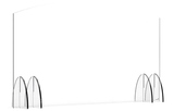 Rosseto AG011 Avant Guarde 48" x 28" Acrylic Sneeze Guard