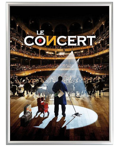 30×40 Snap Poster Frame – 1 inch Silver Profile Mitered Corner