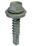 Teks #12 x 2 in. External Hex Metallic Steel Washer Head Drill Point Roofing Screws (50-Pack) #21416