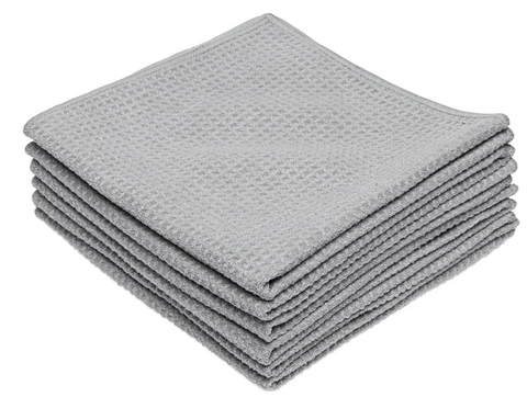 16"x16" Microfiber Waffle Weave Towel 6-Pack