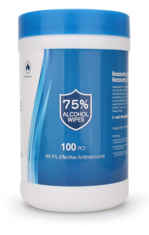 H.E Care, 75% Alcohol Wipes, 100 Ct (Pack of 4)