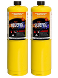 Pack of 2, 14.1 oz BLUEFIRE Modern MAPP Gas Cylinder, 99.9% High Purity Propylene Equal To MAP-PRO