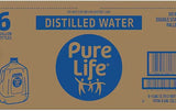 Pure Life Distilled Water, 1 Gal Size,  6/Pack Part# NLE12532472