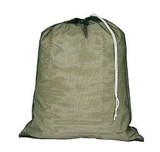 18 X 24 Mesh Laundry Bags, Draw Cord, White, Medium Wgt.