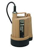 Liberty Pumps #260, Submersible Utility Pump, Manual, 1/6hp, 115v, Garden Hose Connection