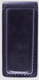 Plain Leather Open Top Mag Holder For .45 Clip on back #2711CP