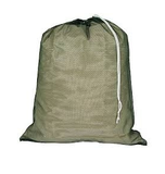 30 X 40 Mesh Laundry Bags, Draw Cord, White Medium Wgt.