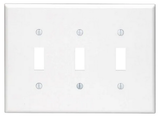 Leviton White 3-Gang Toggle Wall Plate (1-Pack) R52-00PJ3-00W