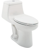1-Piece 1.1 GPF/1.6 GPF High Efficiency Dual Flush Elongated All-in-One Toilet in White #635675