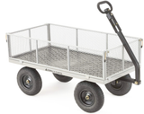 Gorilla Carts Heavy-Duty Steel Utility Cart with Removable Sides, 1000-lbs. Capacity, Gray GOR1001-COM