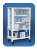 Pvc Certified Nursing Aide Cart W/3 Lrg. Drawers & 3" Casters. #PVCNAC1