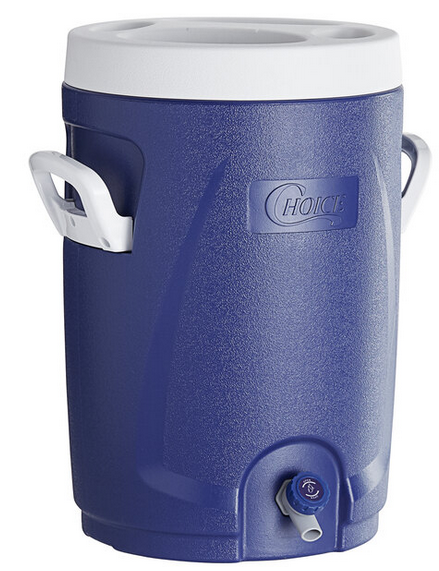 Choice 5.3 Gallon Blue Round Insulated Beverage Dispenser / Portable W