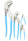 Channellock Tongue and Groove Plier Set: Flat, Includes, 7/8", 2 1/4" 1/2"4 1/4" Max Jaw Opening # PC-1