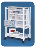 Pvc Nursing Supply Cart W/ 8 Storage Drawers, 3" Casters #PVCNS