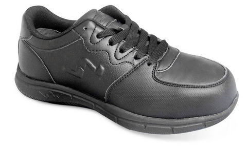 Genuine Grip 5020 Men's Medium Width Black Composite Toe Athletic Non Slip Shoe #5020