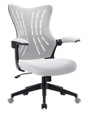 Furmax Office Desk Flip Up Arms Mesh Mid Back Computer Swivel Task Chair with Ergonomic Lumbar Support #9800
