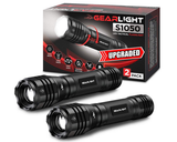 GearLight S1050 LED Flashlight Pack - , Zoomable Tactical Flashlights 3 Modes, High Lumens