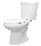 2-piece 1.1 GPF/1.6 GPF High Efficiency Dual Flush Complete Elongated Toilet in White, Seat Included #215583
