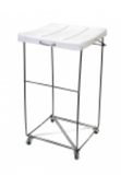 Hamper Stand: W/ 2" Caster & Polyethylene Cover.. Plated Small #HCSC