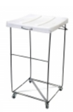 Hamper Stand: W/ 2" Caster & Polyethylene Cover.. Plated Large #HCLC