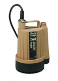 Liberty Pumps #260-2, Submersible Utility Pump, Manual, 1/6hp, 115v, Garden Hose Connection, 25′ Cord