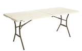 Lifetime 6 ft. Fold-in-Half Table: Almond