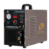 LOTOS LTPDC2000D Non-Touch Pilot Arc Plasma Cutter Tig Welder and Stick Welder 3 in 1 Combo Welding Machine,½ Inch Clean Cut,Brown