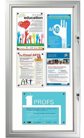 6x(8.5×11) Enclosed Magnetic Bulletin Board Outdoor Use