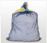 24 X 36 Mesh Laundry Bags, Tie String, White, Heavy Wgt.