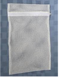 24 X 36 Mesh Laundry Bags, Velcro Or Zipper, White, Medium Wgt.