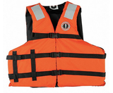 Mustang Survival Life Jacket:Coast Guard Rating III, 15 1/2 lb Buoyancy, Universal #MV3104
