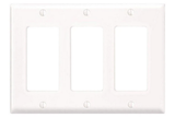 Leviton White 3-Gang Decorator/Rocker Wall Plate (1-Pack) #R52-80411-00W