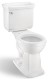 Designer 2-Piece 1.28 GPF Single Flush Round Front Toilet in White, Seat Not Included #N2430R-SF