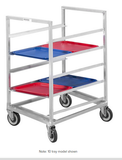 Channel 437A3 20 Tray Bottom Load Aluminum Cafeteria Tray Rack - Assembled