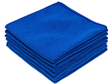16"x16" Microfiber Waffle Weave Towel 6-Pack blue