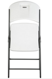 Lifetime 2802 White Contoured Folding Chair #3842802WHGR (Set of 4)