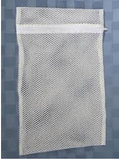 18 X 24 Mesh Laundry Bags, Velcro Or Zipper, White, Medium Wgt.