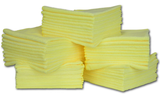yellow 16” x 16” Economy All Purpose Microfiber Towels 50 - Pack